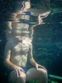 France, Corse du Sud, Sartene region, Sainte-Lucie-de-Tallano, hot springs of Caldane baths, sulphurous water springs at 38 ° C in a small pond