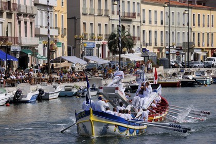 France, Hérault (34), Sète, canal Royal, fête de la Saint Louis, joutes sètoises