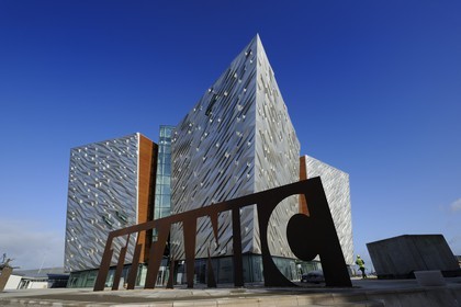 United Kingdom, Northern Ireland, Belfast, docks district of Queen's Island, the Titanic Belfast Experience center