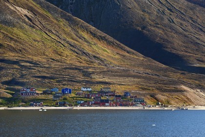 Groenland, cote Nord-Ouest, Murchison sound au nord de la baie de Baffin, Siorapaluk, village le plus septentrional du Groenland