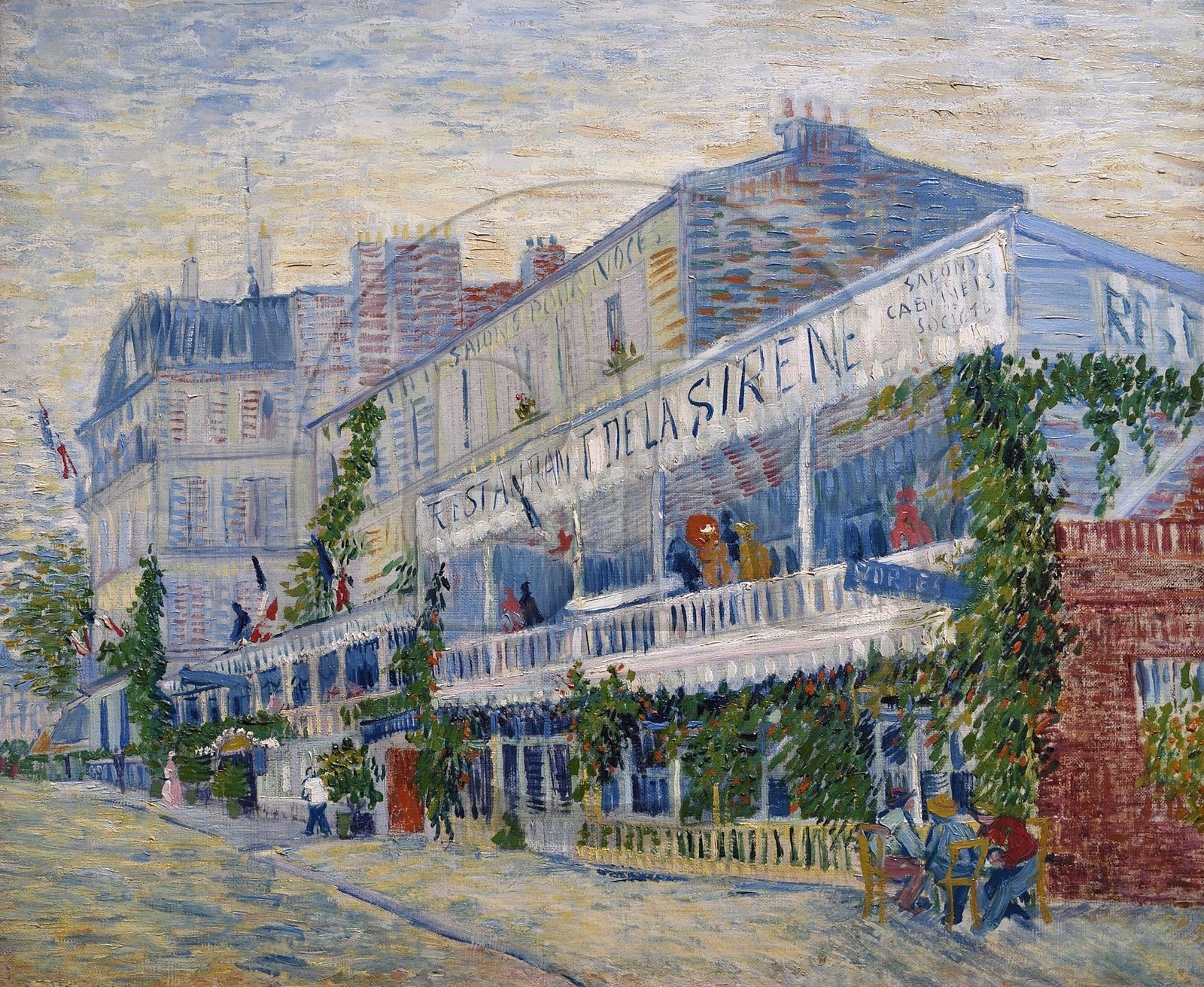 France, Paris (75), le musée d'Orsay, Le Restaurant de la sirène à Asnières (1887) par Vincent van Gogh