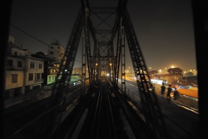 Vietnam, Hanoi, Long Bien Bridge former Paul Doumer Bridge