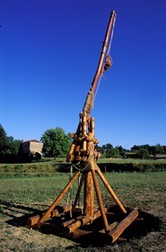 France, Gers, Larressingle village, labelled Les Plus Beaux Villages de France (The Most Beautiful Villages of France), medieval city of machines