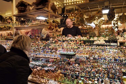 France, Bas Rhin, Strasbourg, old town listed as World Heritage by UNESCO, Christmas market (Christkindelsmarik) on the place Broglie