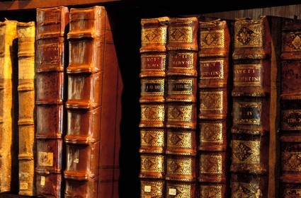 France, Bas Rhin, Selestat,ancient books of the famous humanist library