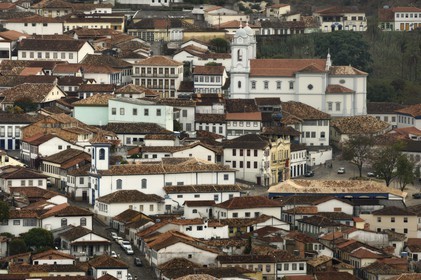 Brésil, Etat du Minas Gerais, ville de Diamantina, centre historique classé Patrimoine Mondial de l 'UNESCO, Igreja Matriz (Route de l'or, Estrada Real)