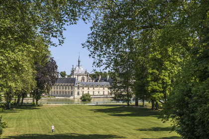 France, Oise (60), Chantilly, le chateau de Chantilly vu de l'ouest