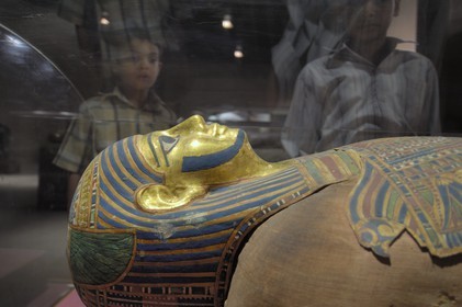 Egypt, Upper Egypt, Nubia, Nile Valley, Aswan, Nubia Museum, sarcophagus