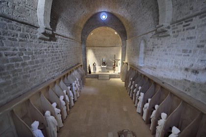 France, Var, Massif des Maures, Collobrieres, chartreuse de la Verne, nuns of Bethlehem service