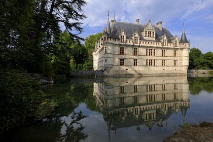 France, Indre et Loire, Loire Valley listed as World Heritage by UNESCO, Chateau d' Azay le Rideau