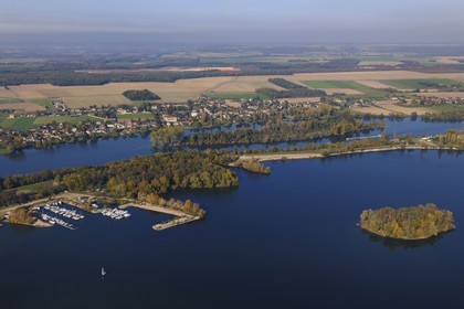 France, Eure (27), la Seine à Muids en aval des Andelys (vue aérienne)