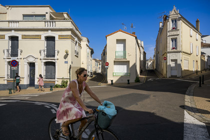 France, Vendee, Les Sables d'Olonne, place du commerce in the city center