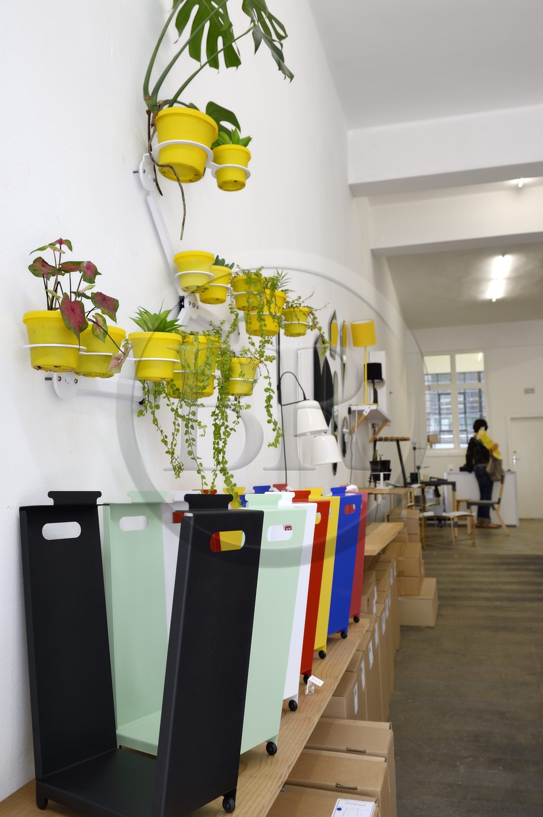 Afrique du Sud, province de Gauteng, Johannesburg, quartier de Braamfontein, Juta street, boutique de design Dokter and misses