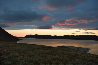 Groenland, région du centre ouest vers Kangerlussuaq, Long lake (Aajuitsup Tasia) à l'Est de la ville