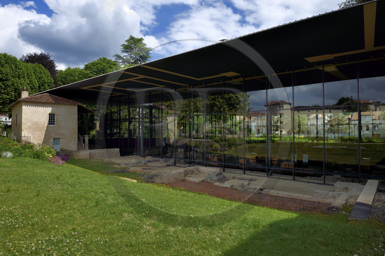 France, Dordogne, White Perigord, Perigueux, Vesunna museum, Gallo-Roman museum and site designed by architect Jean Nouvel (legal reference)