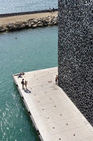 France, Bouches-du-Rhône (13), Marseille, MuCEM (Musée des civilisations de l'Europe et de la Méditerranée) par les architectes Rudy Ricciotti et R. Carta