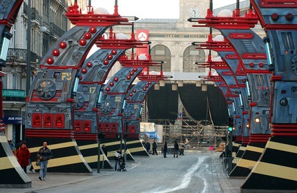 France, Nord, Lille 2004, Way of the stars by Jean Claude Mezieres, Faidherbe street