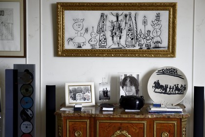 France, Alpes-Maritimes (06), Cannes, la villa La Californie où vécu Pablo Picasso, aujourd'hui renommé le Pavillon de Flore par Marina Picasso, dans sa chambre à coucher