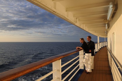 Groenland, à bord du bateau de croisière Princess Danae dans l'Océan Atlantique