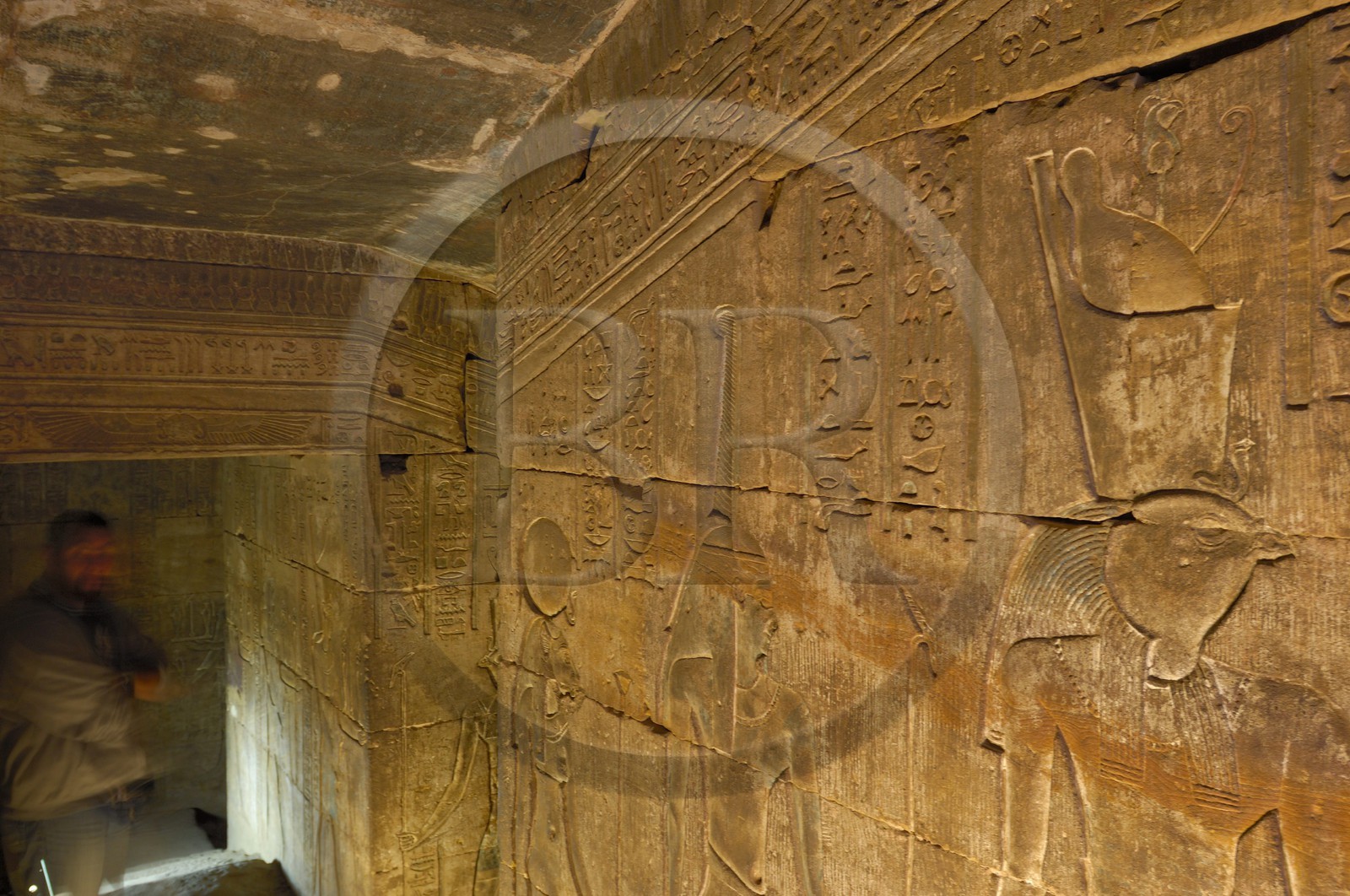 Egypte, Haute Egypte, vallée du Nil, Edfou, temple dédié au dieu Horus