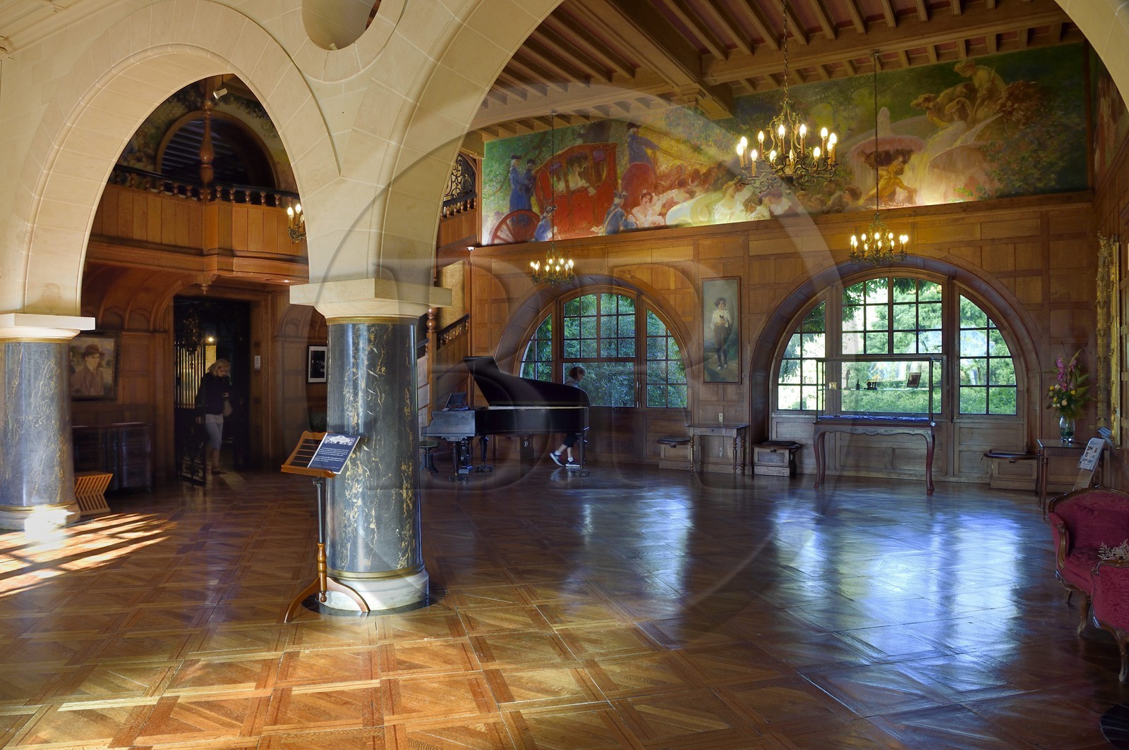 France, Pyrénées-Atlantiques (64), Pays-Basque, Cambo-les-Bains, la Villa Arnaga, musée et maison d'Edmond Rostand, le Grand Hall