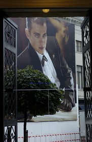 Belgium, Flanders, Antwerp (Antwerpen), giant advertising poster