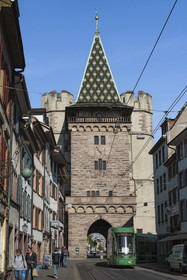 Switzerland, Basel, Old town of Greater Basel (left bank), Spalentor (Spalen Gate)