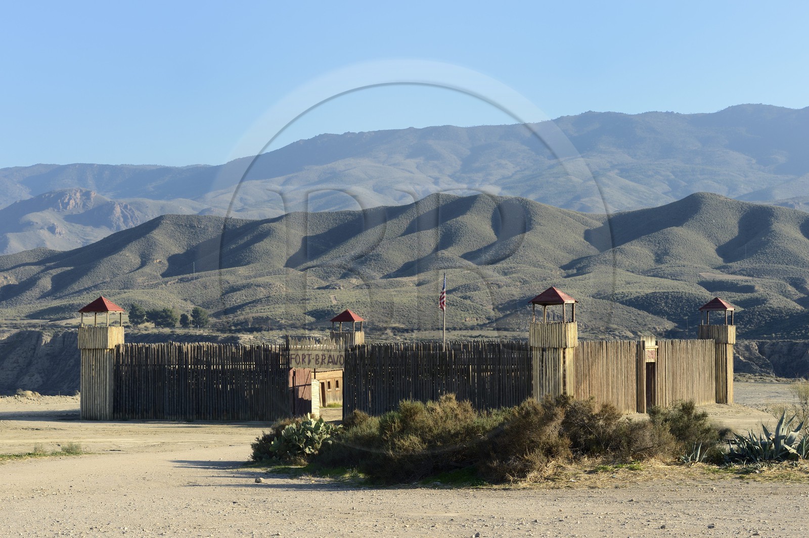 Espagne, Andalousie, province de Almeria, désert de Tabernas, parc d'attraction Fort Bravo Texas Hollywood, c'est ici que fut tourné les 7 Mercenaires de John Sturges mais aussi Les Pétroleuses de Christian-Jaque et Pour Une Poignée de Dollars de Sergio Leone
