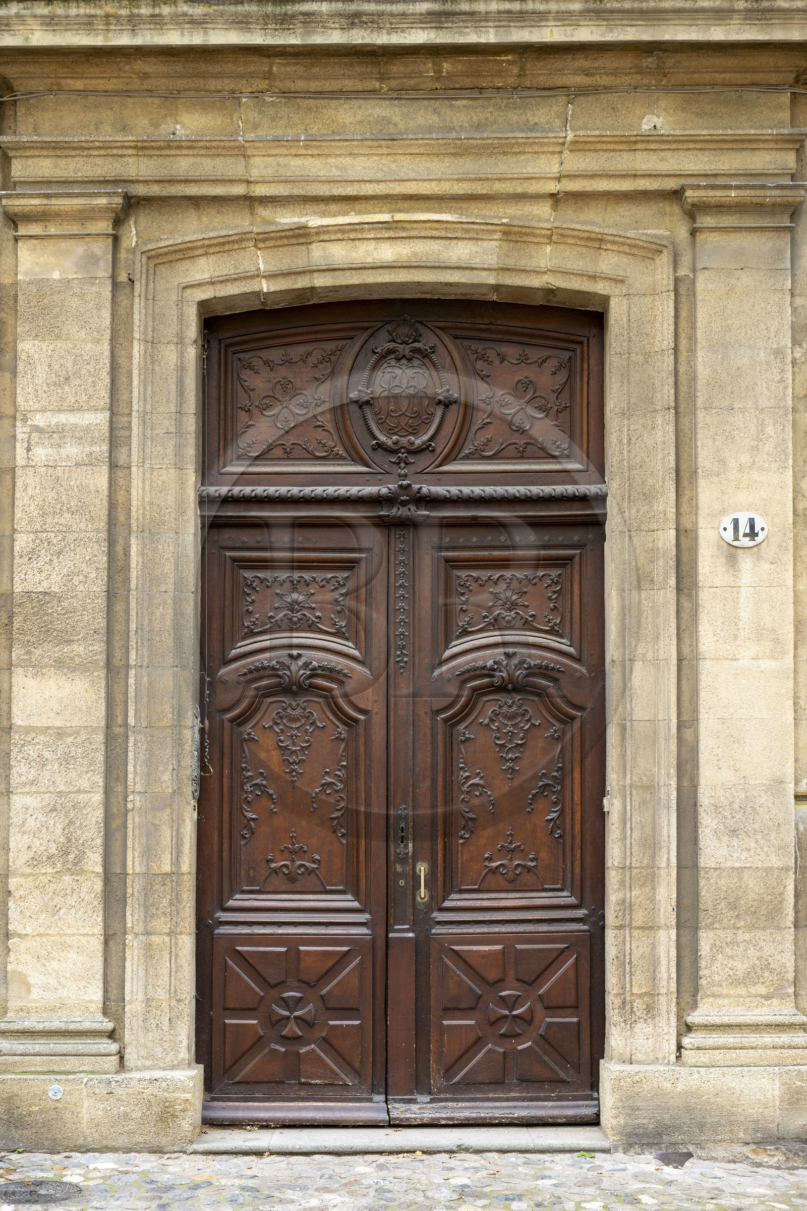France, Bouches-du-Rhône (13), Aix en Provence, Hotel particulier Raousset-Boulbon au 14 cours Mirabeau