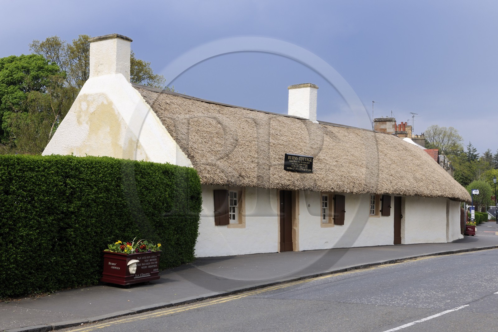Royaume-Uni, Ecosse, Ayrshire, Ayr, Alloway village de Robert Burns, le Burns cottage, humble chaumière qui fut sa maison natale