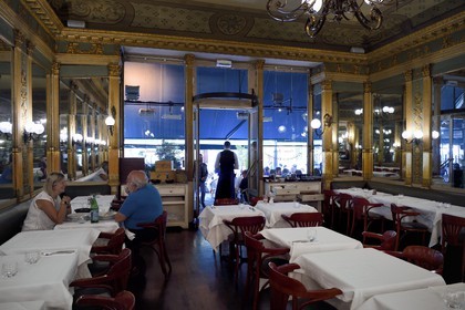 France, Bouches du Rhone, Aix en Provence, Cours Mirabeau, café Les Deux Garcons, frequented by Paul Cezanne