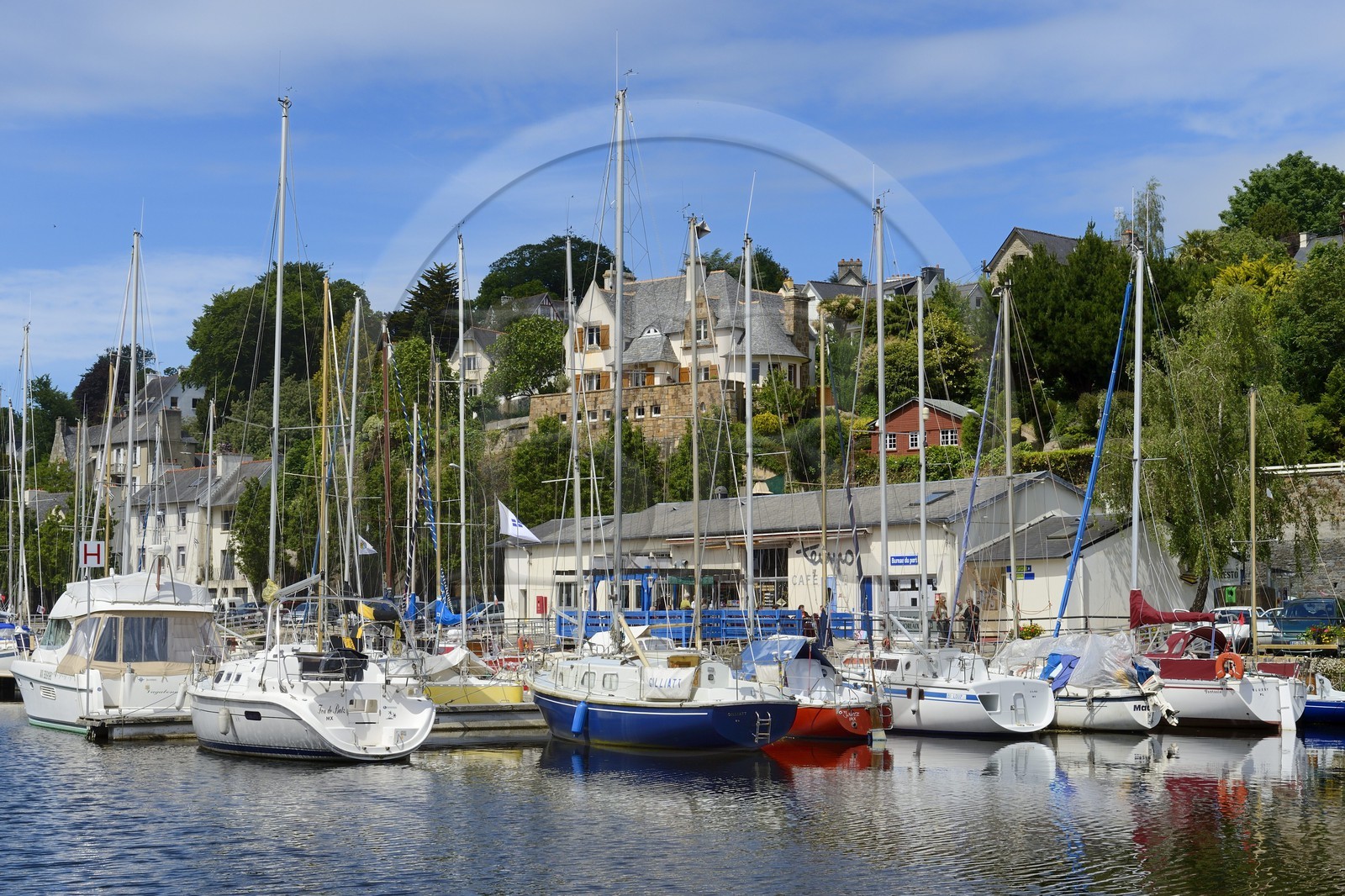 France, Finistère (29), Morlaix, le port dans le centre ville