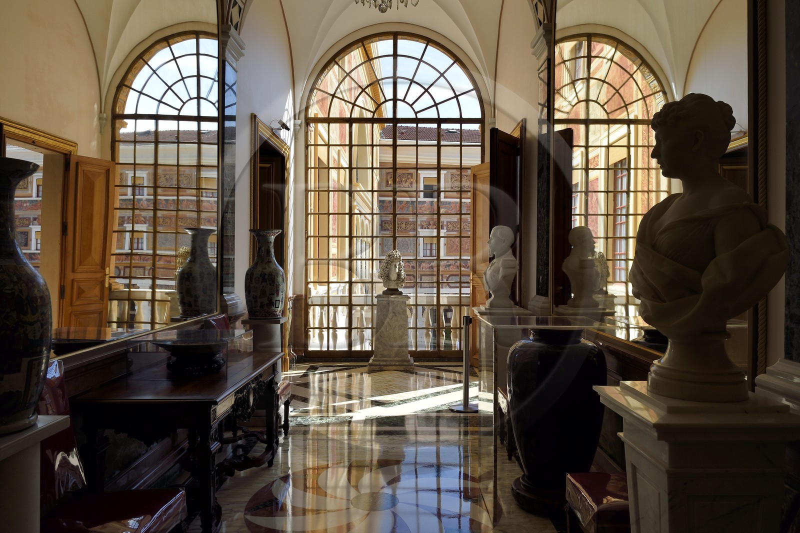 Principauté de Monaco, Monaco, le Rocher, le palais princier, la Gallerie des Glaces