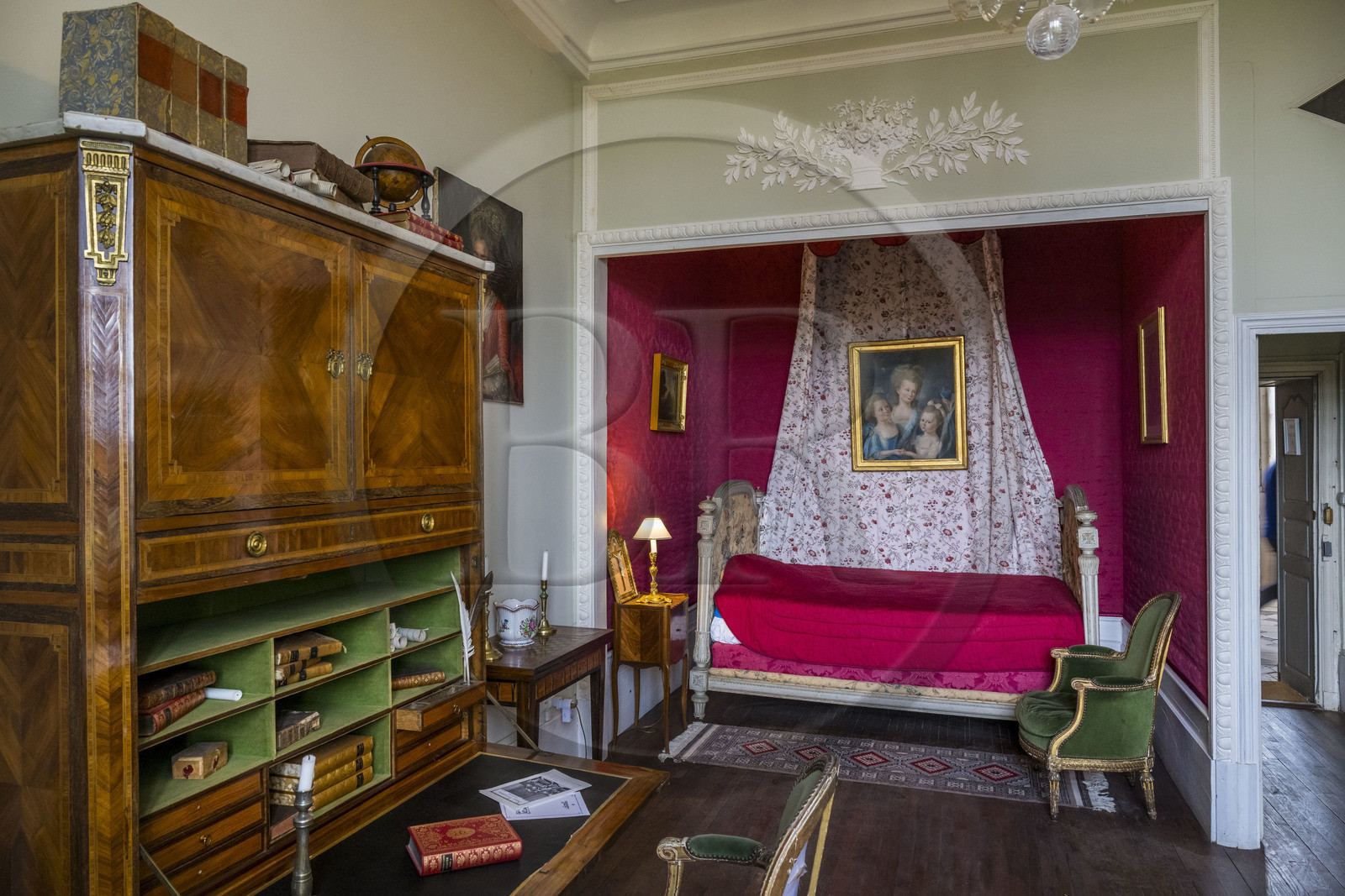 France, Côte-d'Or (21), Moutiers-Saint-Jean, abbaye Saint-Jean-de-Réome, cellule de moine du XVIIIe siècle