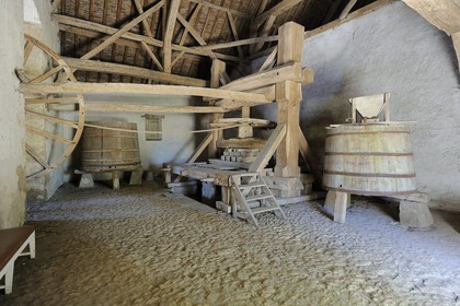 France, Loir et Cher, Chateau de Talcy, pressing shed tricentennial