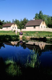 Latvia (Baltic States), Kurzeme, Kolka Peninsula, wooden house in the Vaide forest