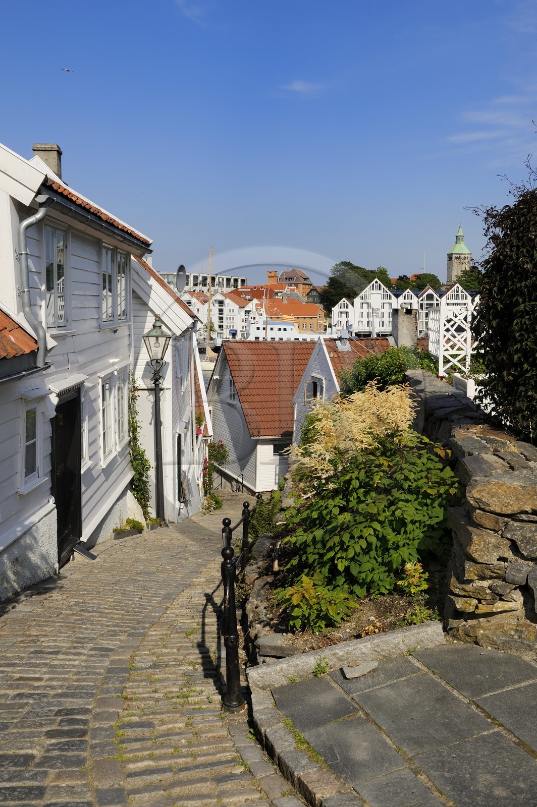 Norvège, Rogaland, Stavanger, maison en bois de la vieille ville