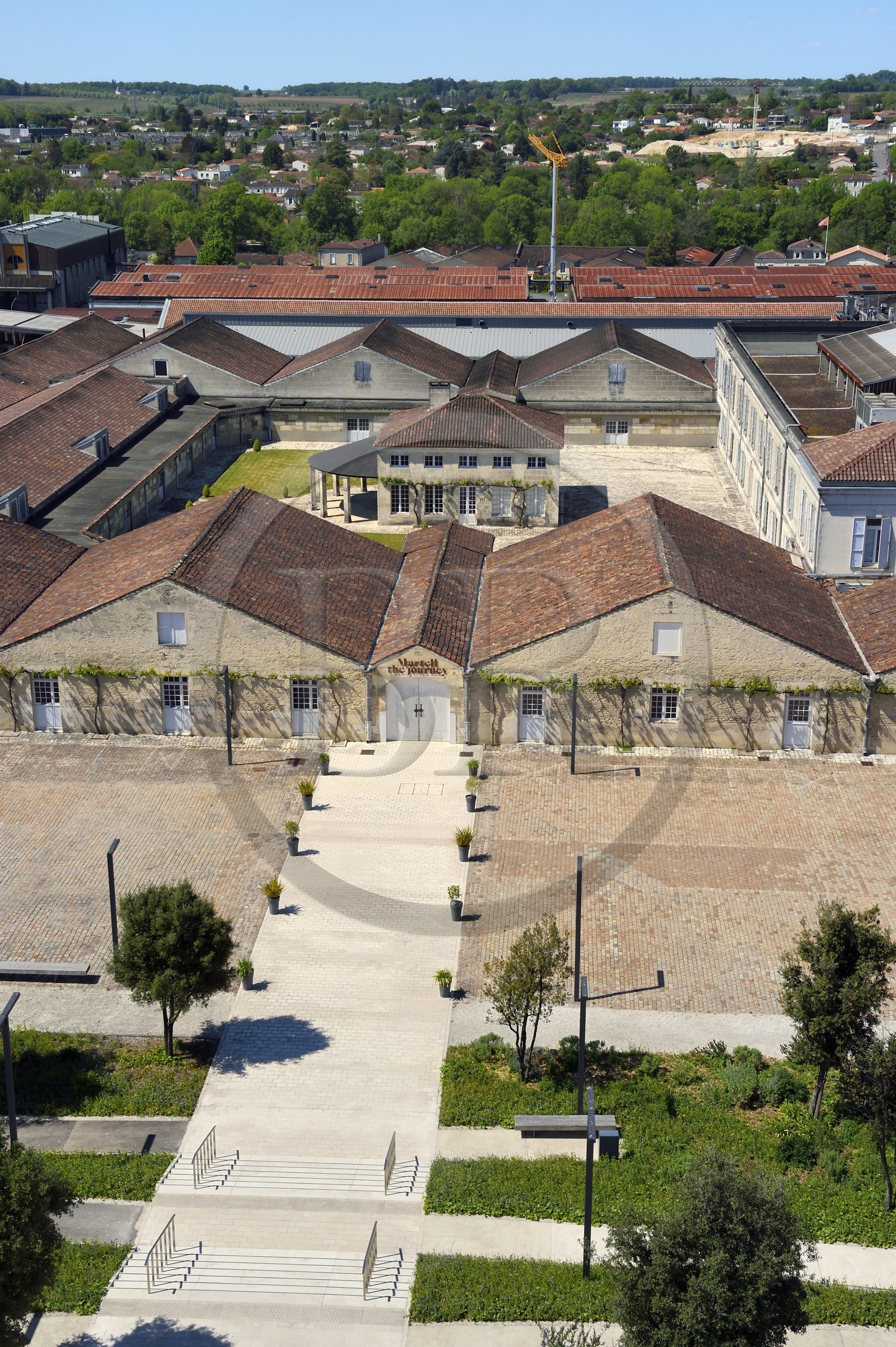 France, Charente (16), Cognac, la maison de Cognac Martell, la maison originale de la société au centre
