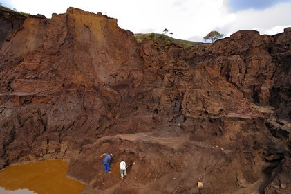 Brazil, Minas Gerais state, Ouro Preto area, open-air mine (Gold Route, Estrada Real)