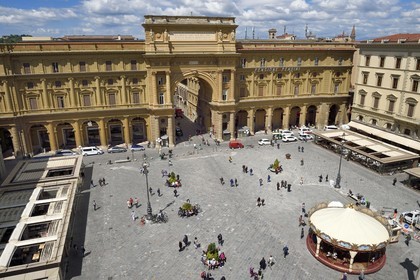 Italy, Tuscany, Florence, listed as World Heritage by UNESCO, piazza della repubblica