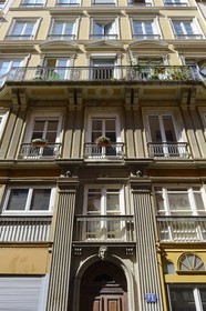 France, Rhone, Lyon, historical site listed as World Heritage by UNESCO, La Croix Rousse District, 11 rue Burdeau building