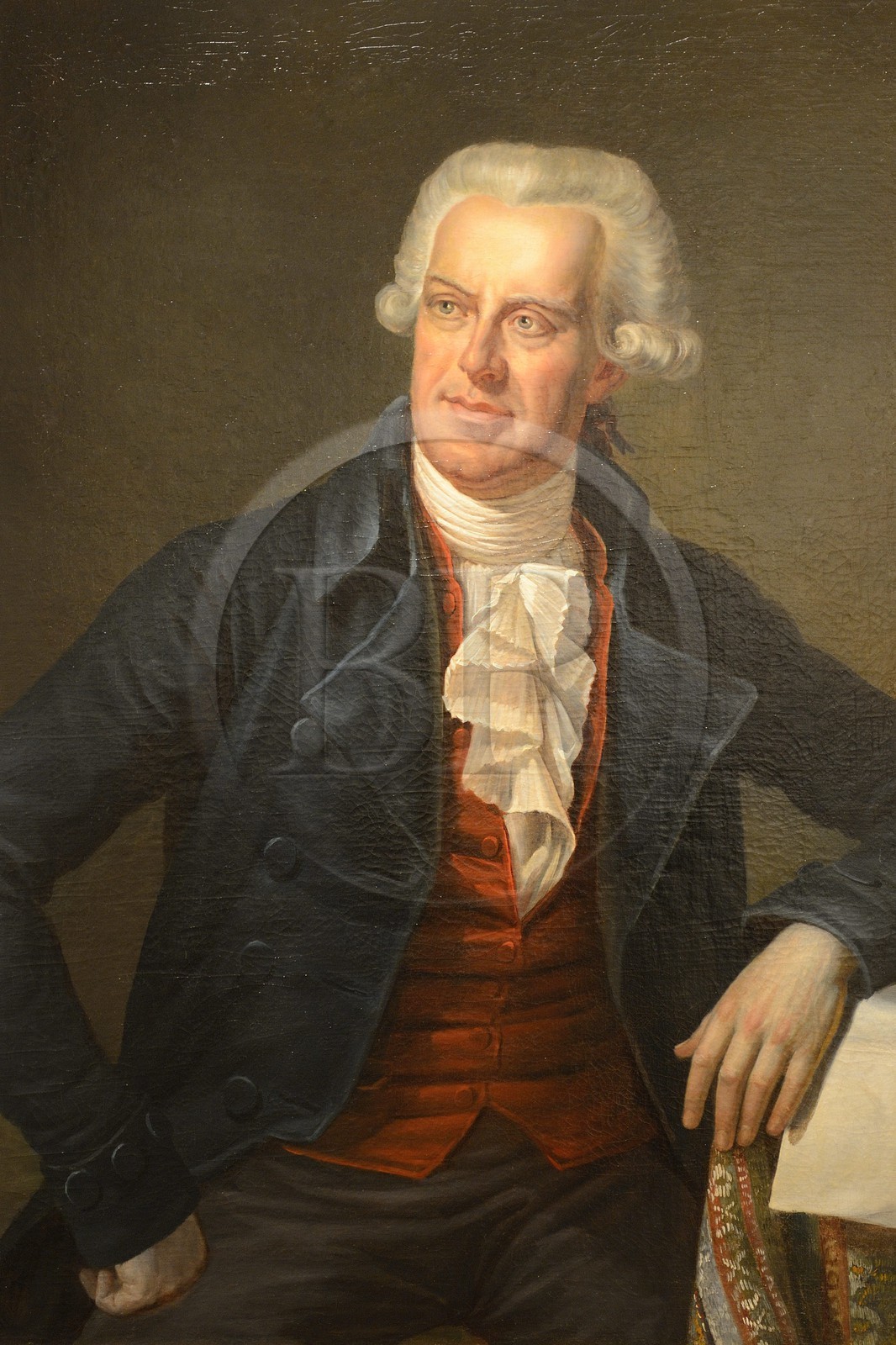 France, Haute-Corse (2B), Bastia, ancien palais des gouverneurs génois qui héberge le Musée d'Histoire de Bastia, portrait de Pascal Paoli