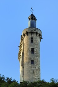 France, Indre et Loire, Loire Valley listed as World Heritage by UNESCO, Chinon, castle and Joan of Arc (Jeanne d'Arc) Museum in the clock tower
