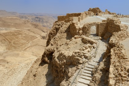 Israel, Negev Desert, Masada fortress, listed as World Heritage by UNESCO, the byzantine western gate