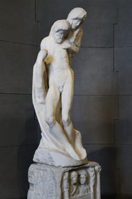 Italy, Lombardy, Milan, Castello Sforzesco (Sforza Castle), Museum of Ancient Art, the Pieta Rondanini by Michelangelo, his last unfinished work