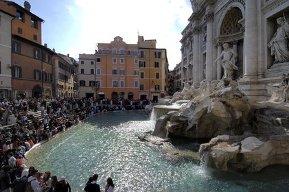 Italy, Lazio, Rome, historical center listed as World Heritage by UNESCO, Quirinale District, Trevi Fountain