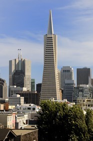 United States, California, San Francisco, Financial District, Transamerica Pyramid Building by the architect William Leonard Pereira