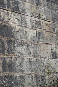 France, Nièvre (58), La Charité-sur-Loire, repères des innodations de la Loire passées