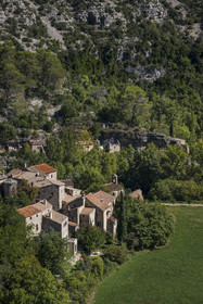 France, Herault, the Causses and the Cevennes, Mediterranean agro pastoral cultural landscape, listed as World Heritage by UNESCO, La Vis river gorges, Saint Maurice Navacelles, Cirque de Navacelles, the hamlet of Navacelles