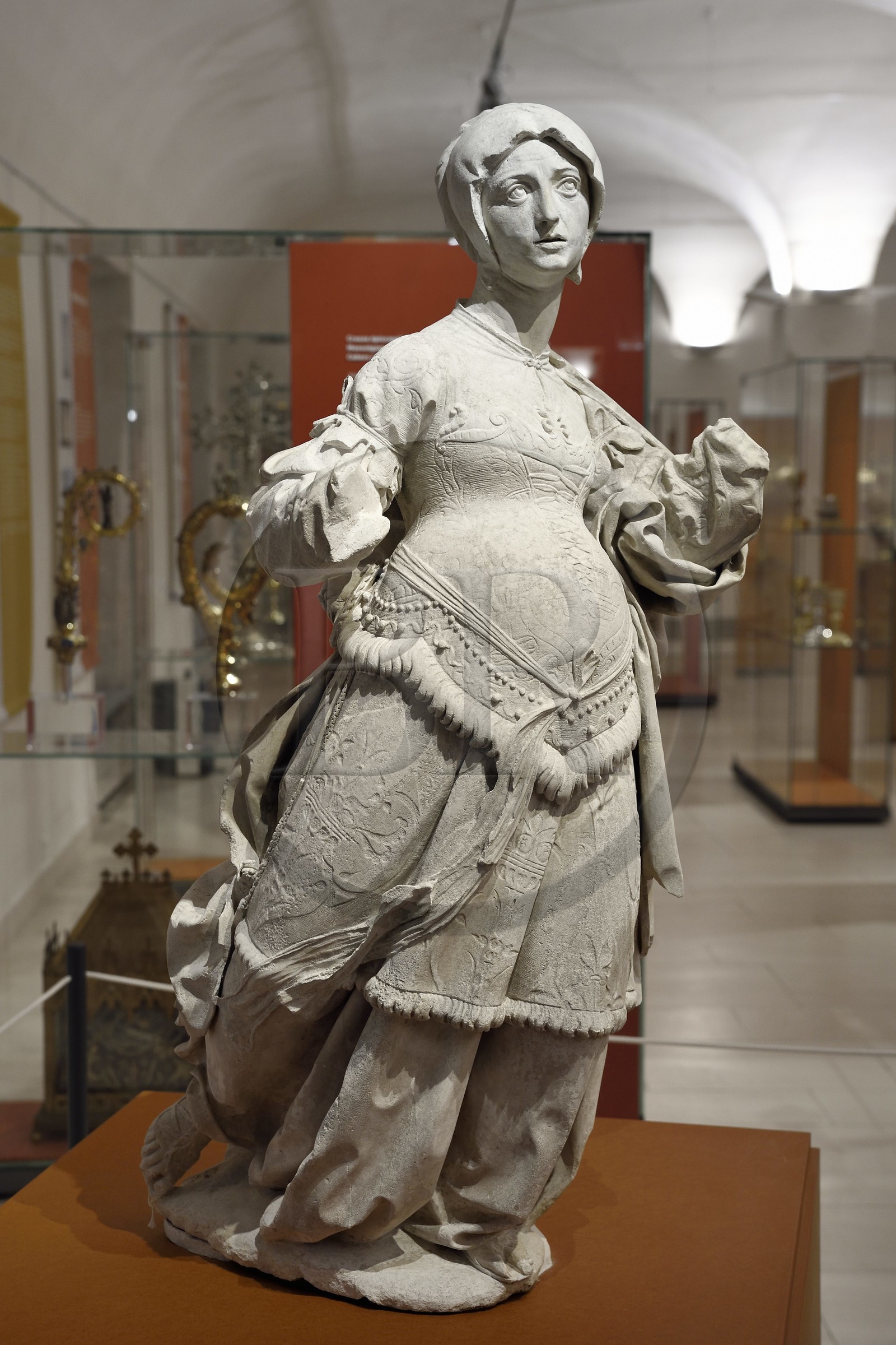 France, Meuse (55), Saint-Mihiel, musée d'Art Sacré, statue de Sainte Elisabeth attribuée au sculpteur Ligier Richier (XVIème siècle)